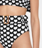 Alexandra Miro Ursula heart-print bikini bottoms