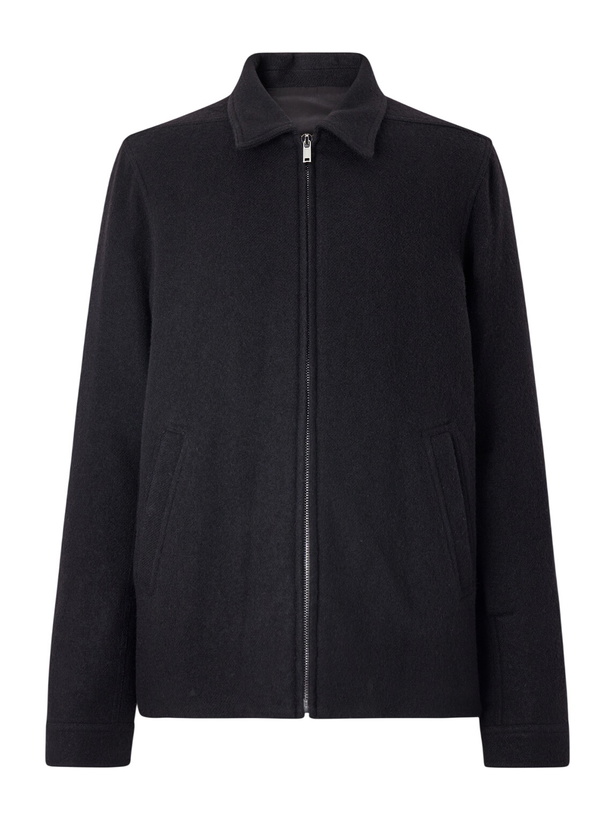 Photo: Rick Owens - Brad Virgin Wool Zip-up Jacket - Black