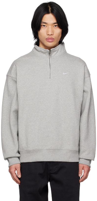 Photo: Nike Gray Solo Swoosh Sweatshirt