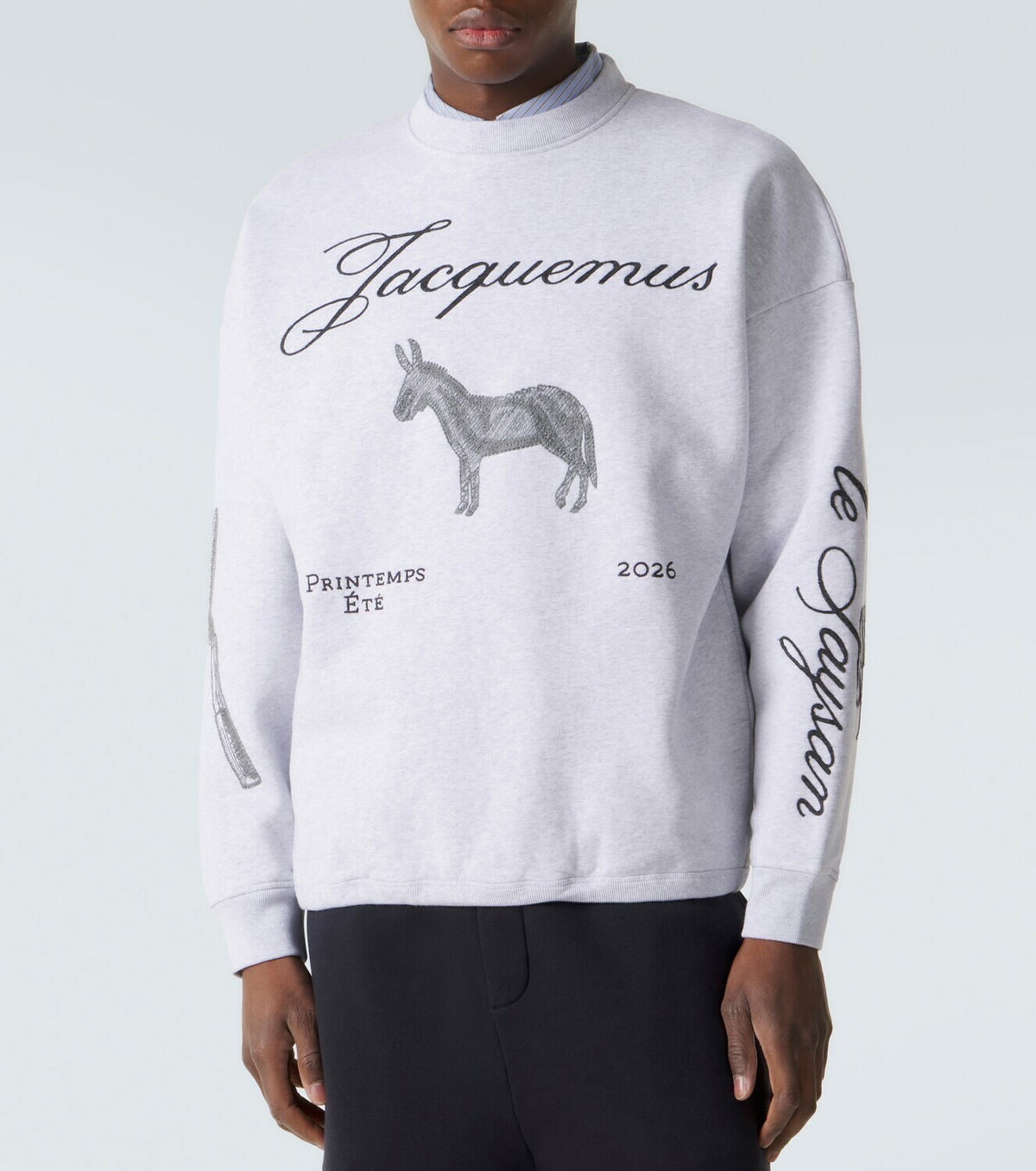 Jacquemus J embroidered cotton fleece sweatshirt Jacquemus