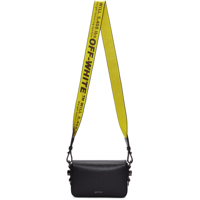 Off white black 2025 mini diagonal flap bag