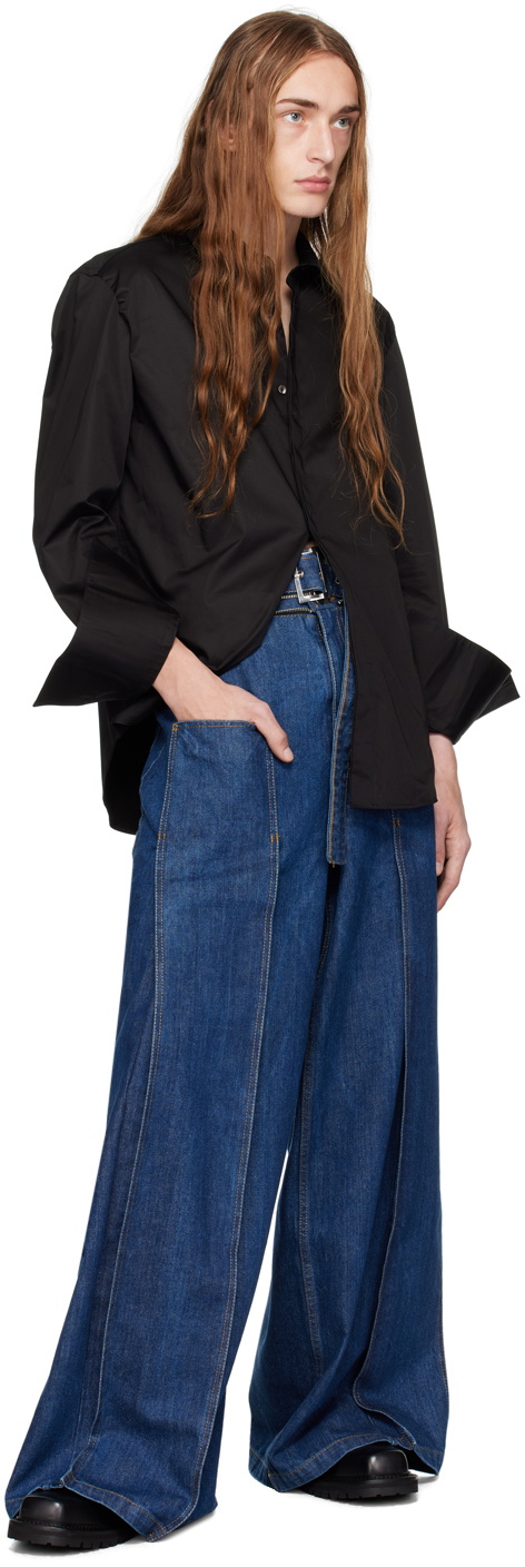 Situationist Navy Belted Jeans
