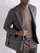 Brioni - Full-Grain Leather Briefcase - Gray