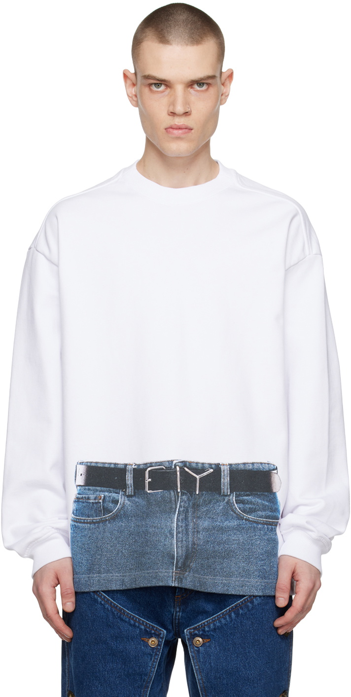 Y/Project White Jean Paul Gaultier Edition Sweatshirt