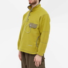 And Wander Men's Wool Fleece Pullover in Yellow Green