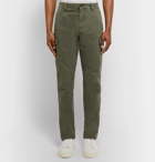 Brunello Cucinelli - Herringbone Stretch-Cotton Cargo Trousers - Men - Army green