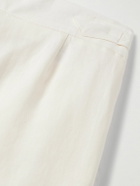 Richard James - Straight-Leg Pleated Linen Shorts - White