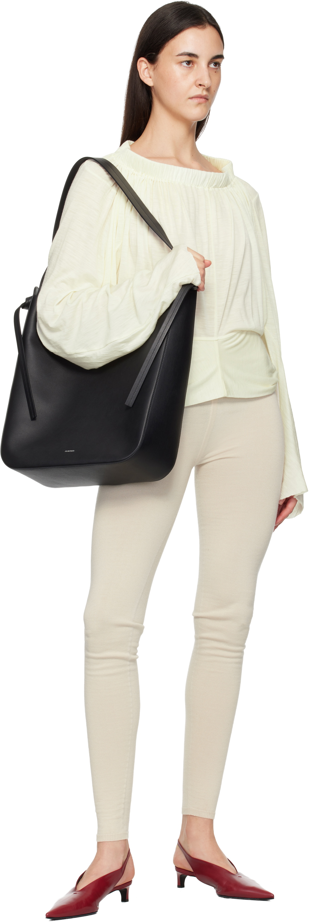 Jil Sander Black Knot Shopper Tote