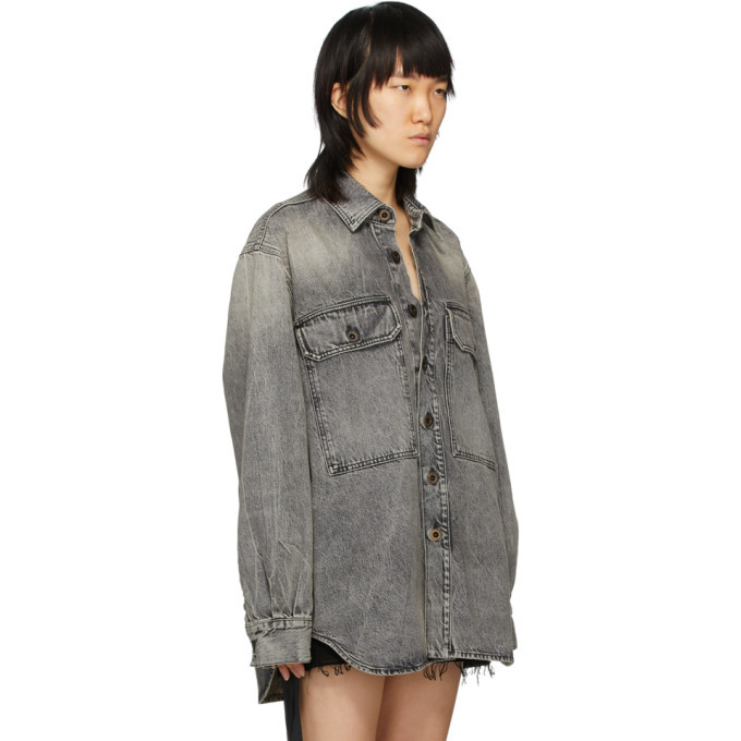 Unravel Grey Denim Moonwash Shirt