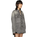 Unravel Grey Denim Moonwash Shirt