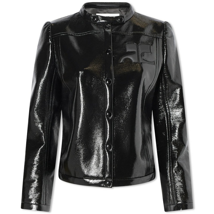 Photo: Courrèges Women's Iconic Vinyl Biker Jacket in Black