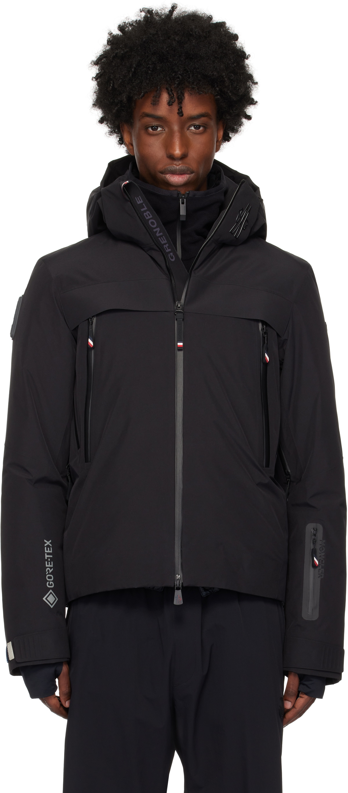 MONCLER GRENOBLE アレッサス マット ハテット ホンハシャケット Moncler Grenoble Black Balmhorn Down Jacket Moncler Grenoble