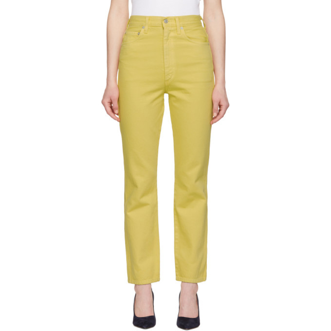 Agolde Yellow Pinch Waist Jeans