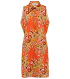 Emilio Pucci Beach Printed self-tie cotton-blend top