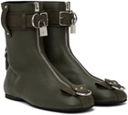 JW Anderson Green Padlock Boots