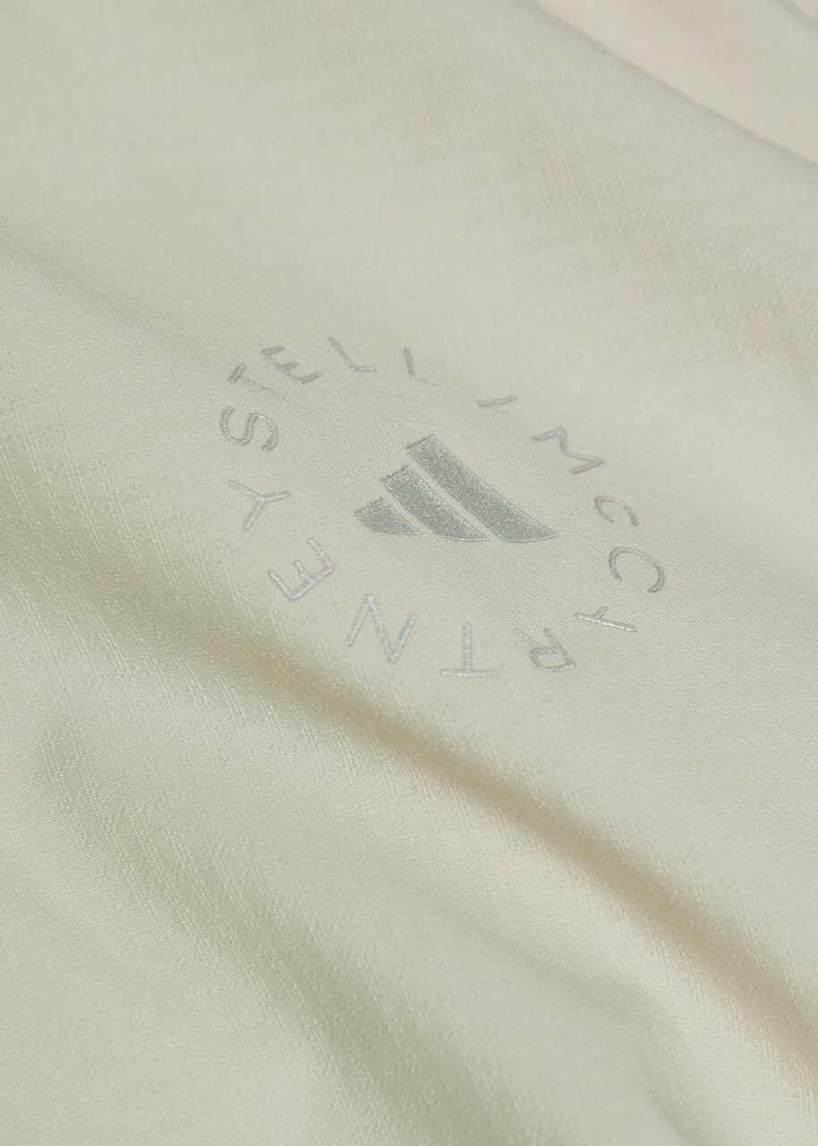 Adidas X Stella Mccartney High-neck Shell Running Gilet Beige
