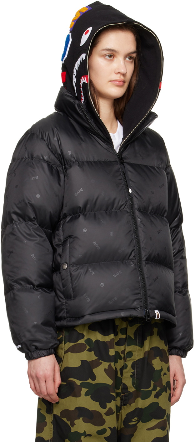 BAPE Black Quilted Down Jacket A Bathing Ape