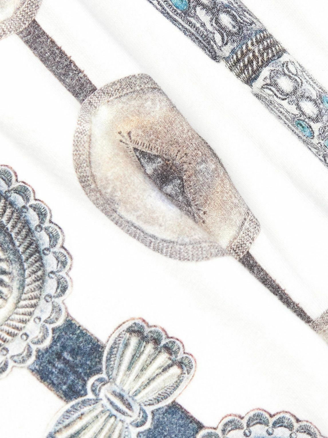 Remi Relief - Belts Printed Cotton-Jersey T-Shirt - White