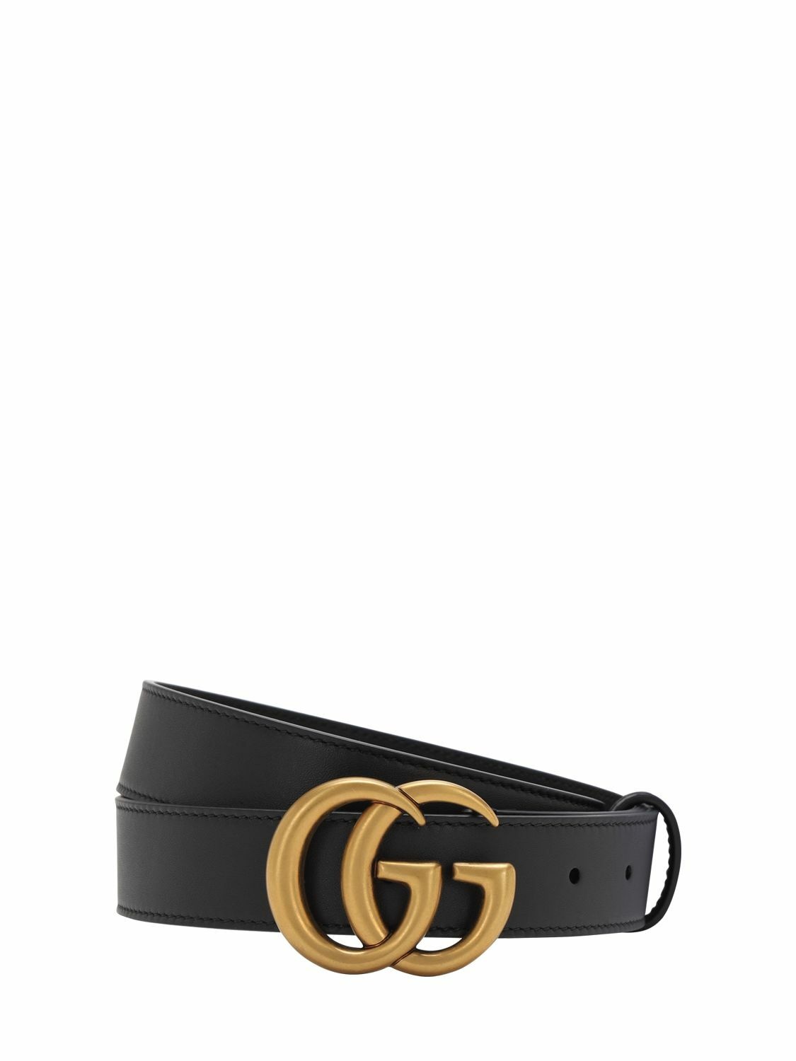Photo: GUCCI - 3cm Gg Buckle Leather Belt