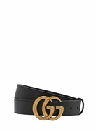 GUCCI - 3cm Gg Buckle Leather Belt