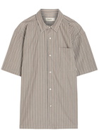 Forét Striped Cotton Shirt Brown