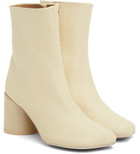 MM6 Maison Margiela Off-White Anatomic Ankle Boots