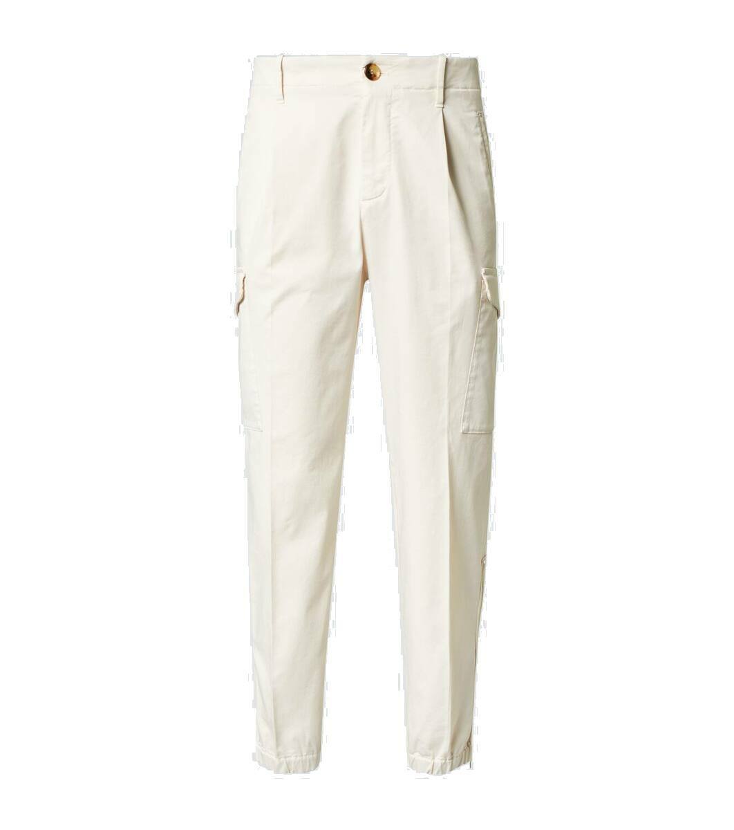 Brunello Cucinelli Mid-rise cotton-blend cargo pants