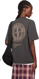 Stone Island Gray 2100037 Combed Organic Cotton Jersey T-shirt
