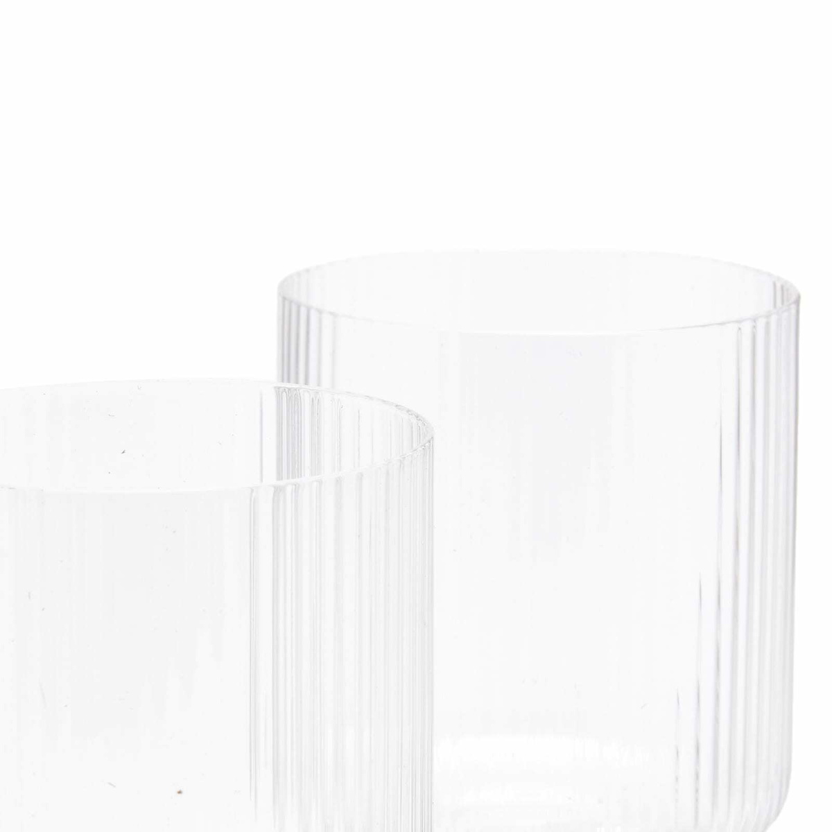 ferm LIVING Ripple White Wine Glasses - Set of 2 in Clear 