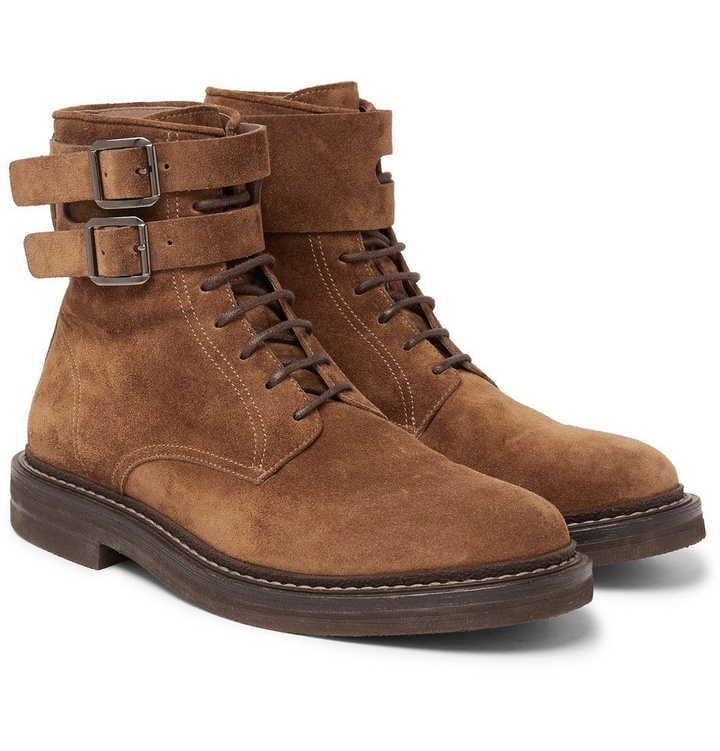 Photo: Brunello Cucinelli - Suede Boots - Men - Brown