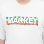 Market Men's Checkered Bar Logo T-Shirt in White