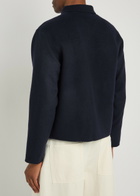 Officine Générale Mazir Wool Bomber Jacket Navy