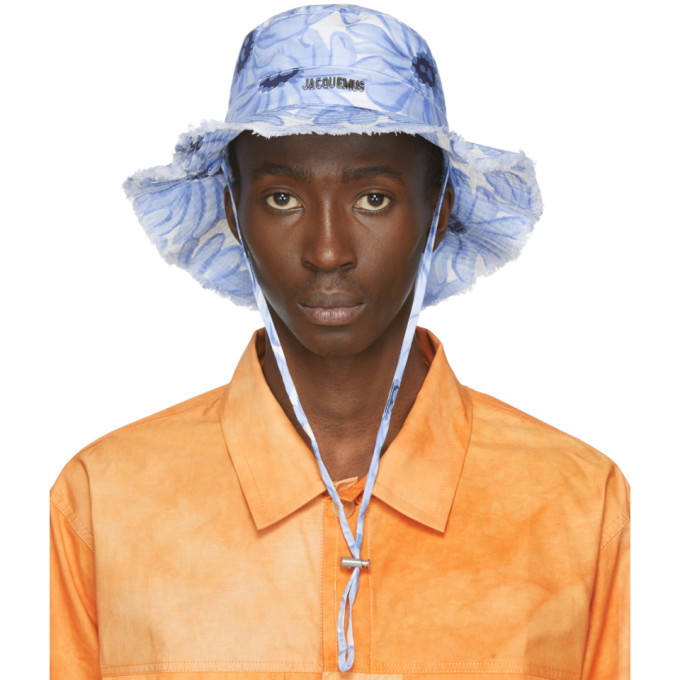 Photo: Jacquemus Blue Flowers Le Bob Artichaut Bucket Hat