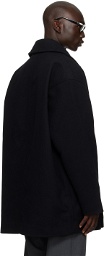 Calvin Klein Black Double-Breasted Coat