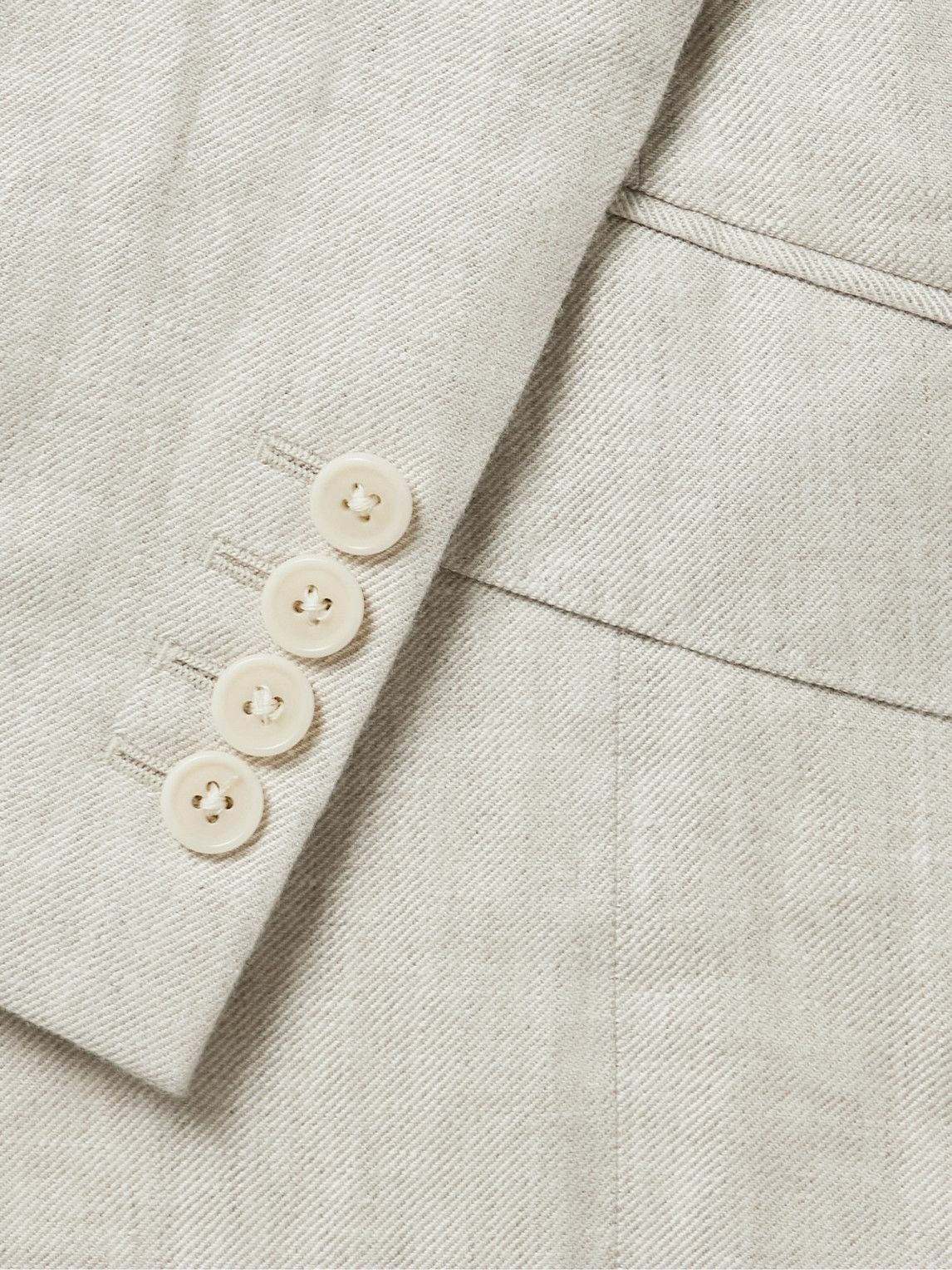 Kingsman - Double-Breasted Linen Blazer - Neutrals