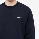 Norse Projects Men's Arne Logo Crew Sweat in Dark Navy