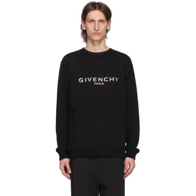 Photo: Givenchy Black Embossed Logo Sweatshirt
