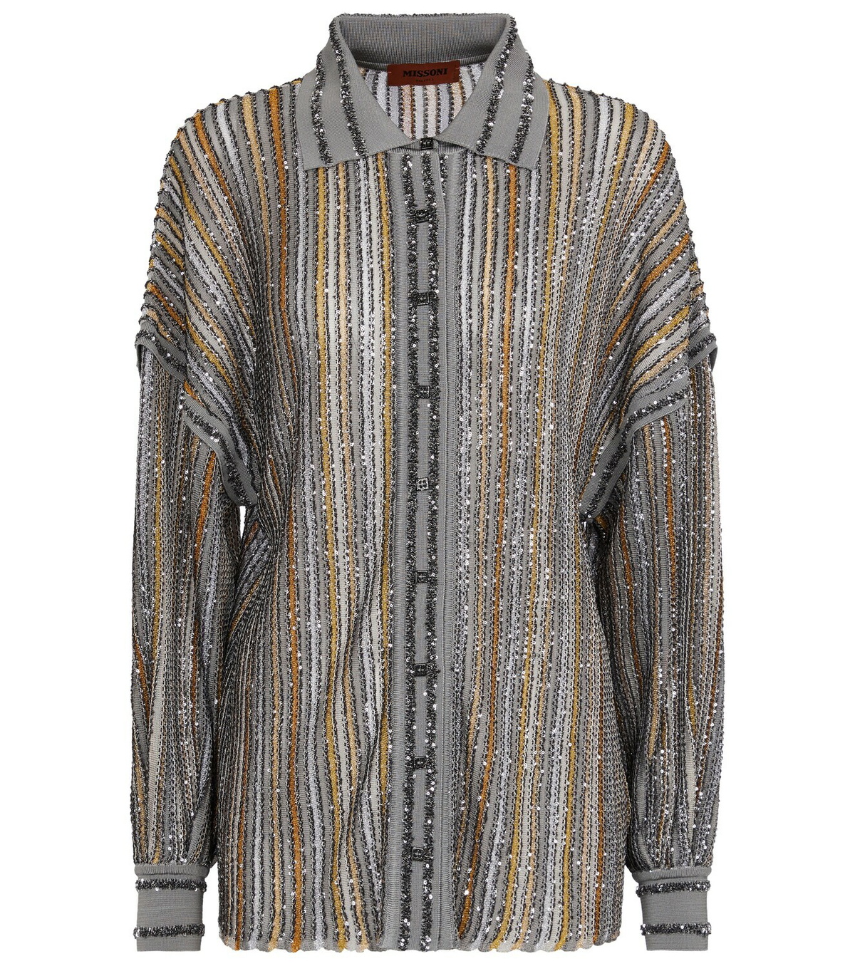 Missoni Metallic-knit shirt