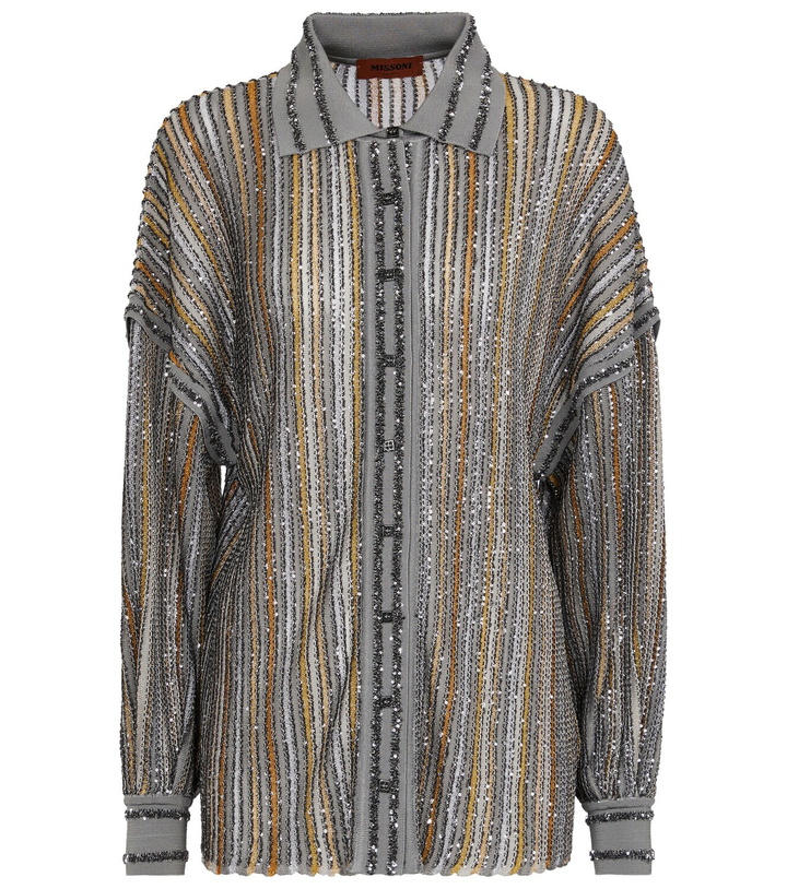 Photo: Missoni Metallic-knit shirt