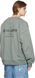 Juun.J Khaki Embroidered Sweatshirt