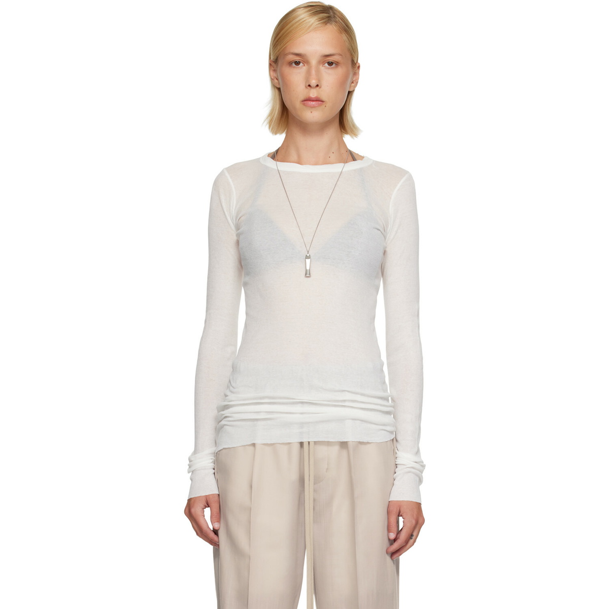 Rick Owens Off-White Tower Rib LS T-shirt