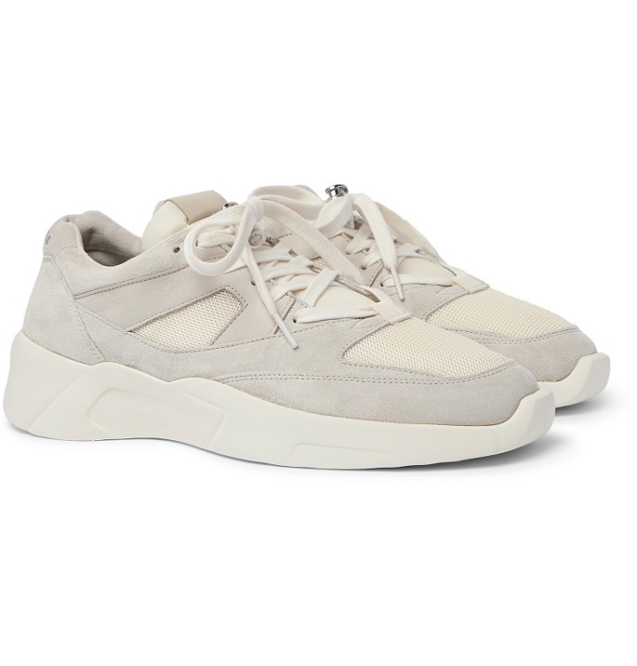Photo: Fear of God Essentials - Nubuck, Suede and Mesh Sneakers - Neutrals