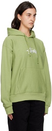 Stüssy Green Embroidered Hoodie