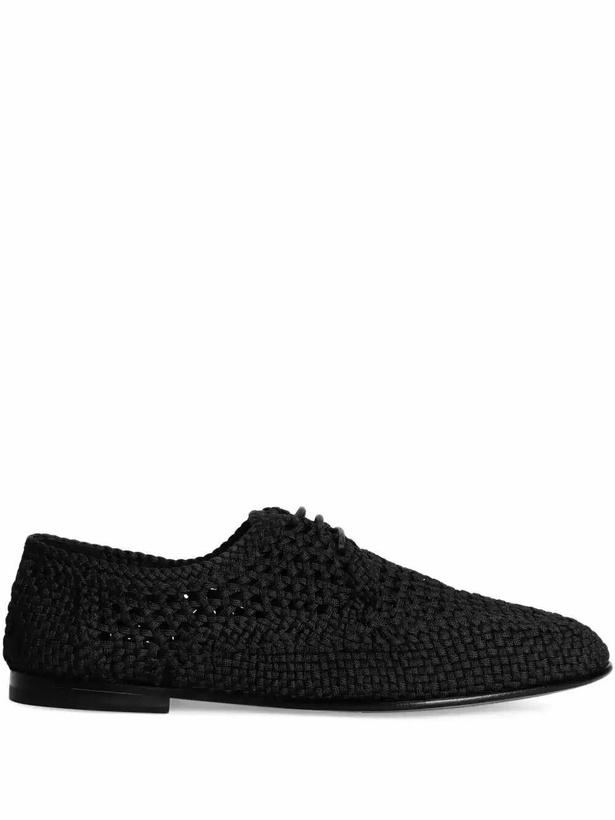 Photo: Dolce & Gabbana Woven Derby Shoes