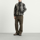 Moncler Men's Zip Up Wool Jacquard Jacket in Grey