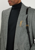 Saint Laurent Twisted Texture Metal Brooch - Gold - One Size