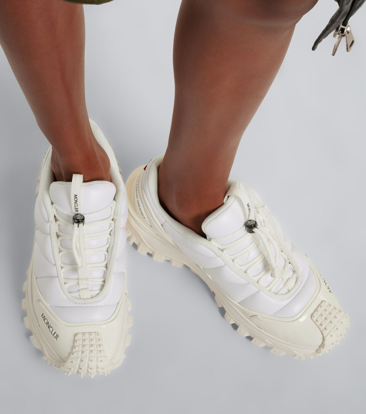 Moncler Trailgrip Puffer leather-trimmed sneakers