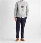 POLO RALPH LAUREN - Logo-Print Fleece-Back Cotton-Blend Jersey Sweatshirt - Gray