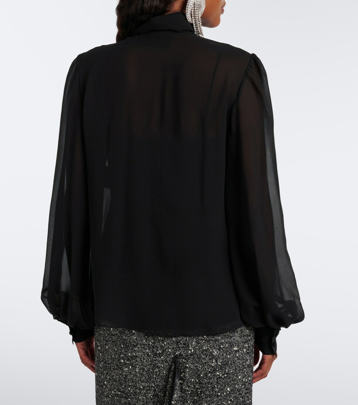 Valentino Silk-blend chiffon blouse