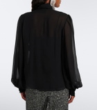 Valentino Silk-blend chiffon blouse